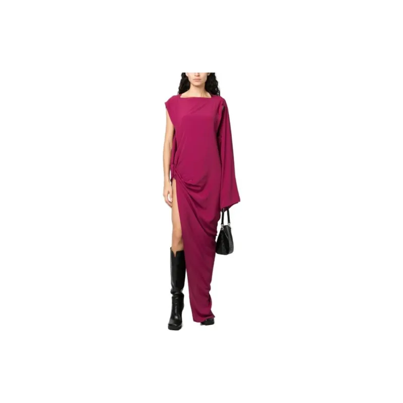 RICK OWENS Asymmetric Crewneck Maxi Dress-1