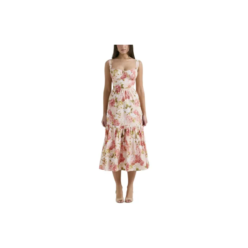 HOUSE OF CB ELIA Slip Dress Women's PINK PEONY-3