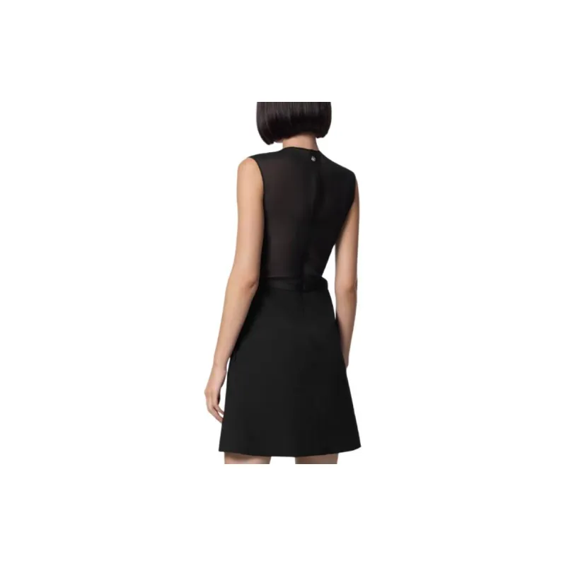 VERSACE Sleeveless A Line Georgette Mini Dress-2