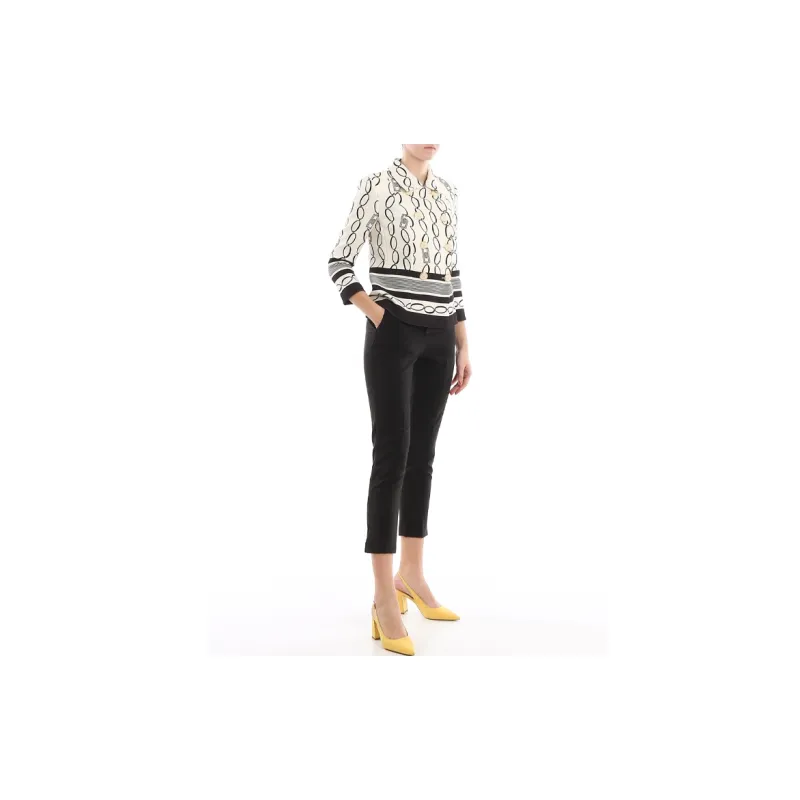 Elisabetta Franchi SS21 Straight Casual Pants Women's Black-1