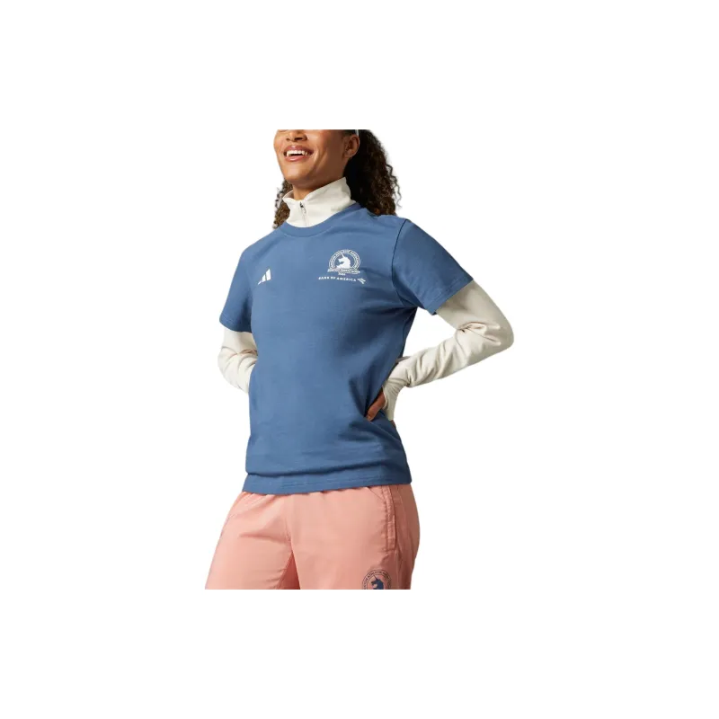 Adidas Free Shipping With AdiClub Boston Marathon® 2024 Map Graphic Tee-3