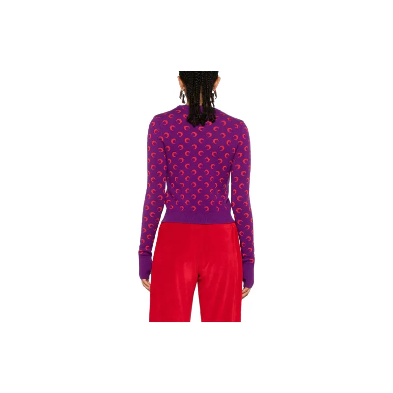 Marine Serre Moonogram Pattern Merino Jumper-2