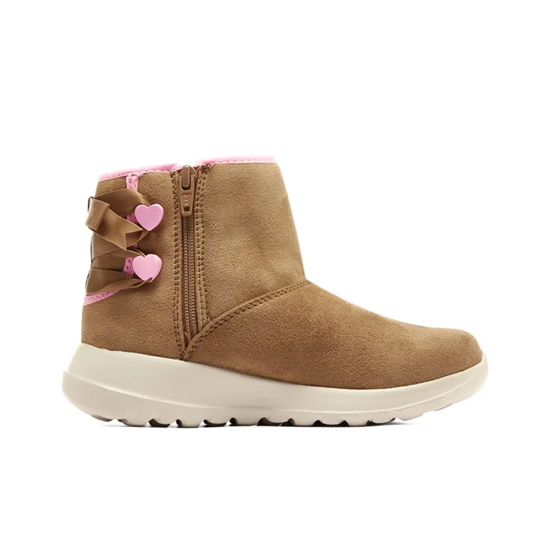 Skechers Cushioned Wear-Resistant Breathable Warm Low Shaft Kids' Boots Brown Teenagers-1