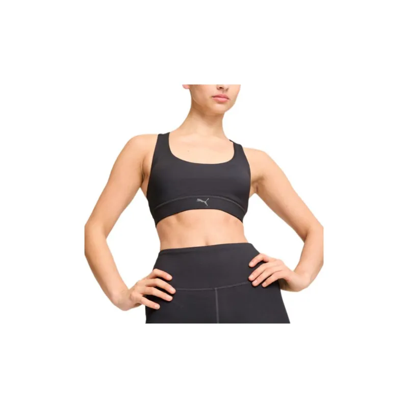 PUMA TRAIN Mid-Impact Bra Sports Underwear Women's Black-3