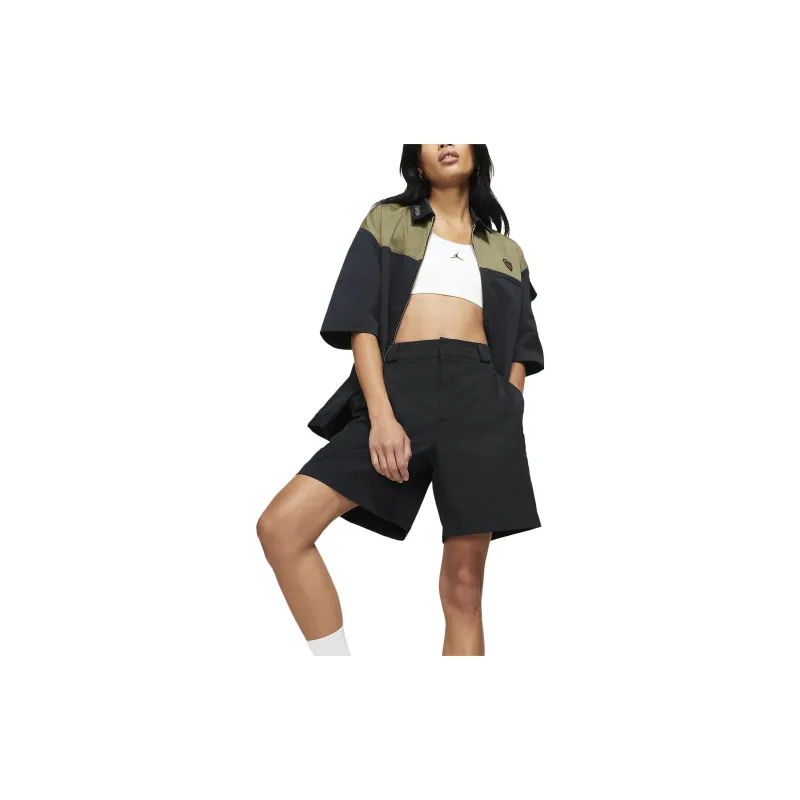 JORDAN X Aleali May Crew Short Black/Medium Olive-3