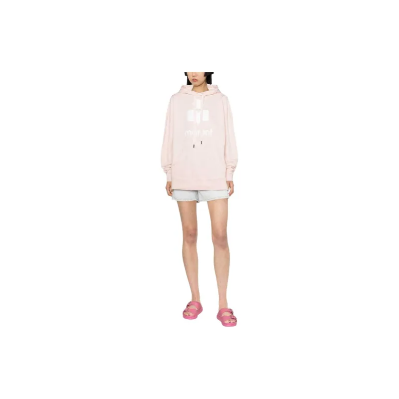 ISABEL MARANT ETOILE Mansel Logo Printed Drawstring Hoodie-1