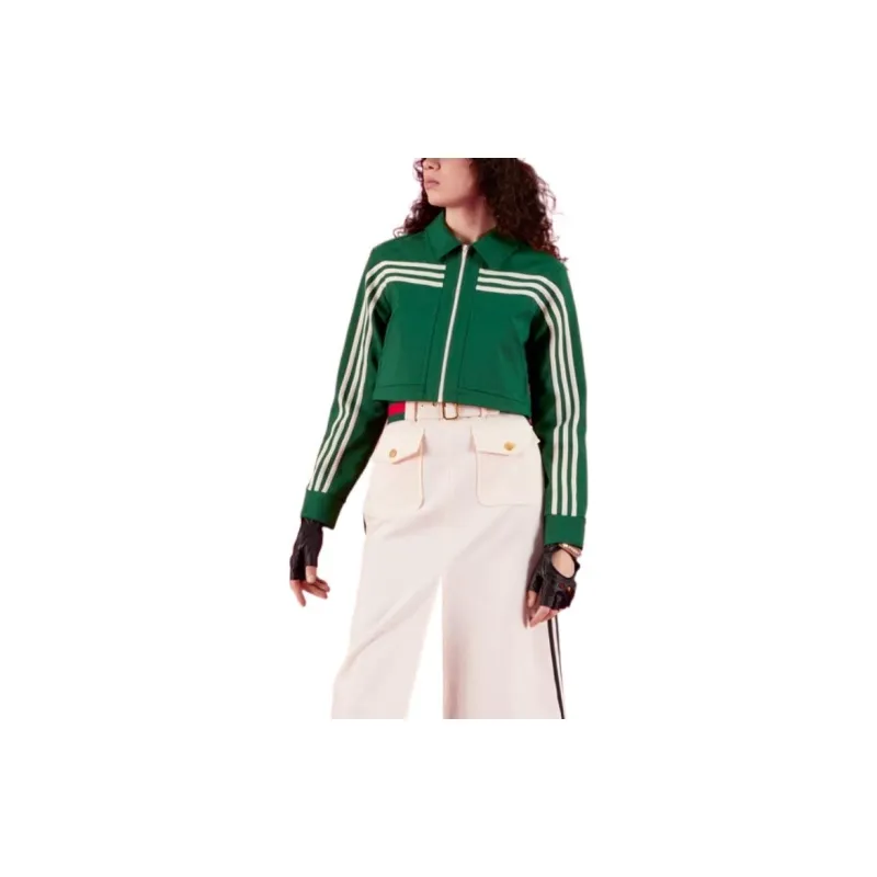 GUCCI X Adidas Jacquard Jacket Green-2