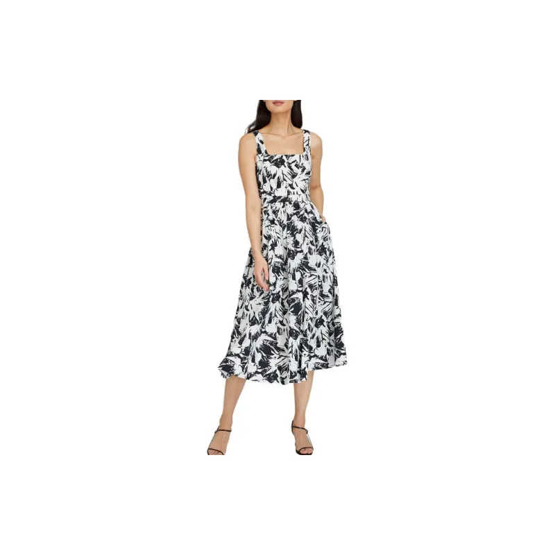 CLUB MONACO Sleeveless Dress Women's Black White-1
