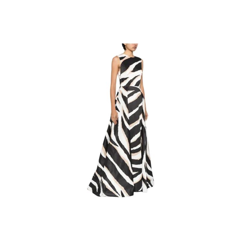 ELIE SAAB Zebra print Silk Gown-3