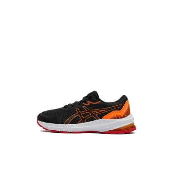 Asics Gel-Contend 4 Cushioned Wear-Resistant Lightweight Low-Top Running Shoes Black Orange Kids'