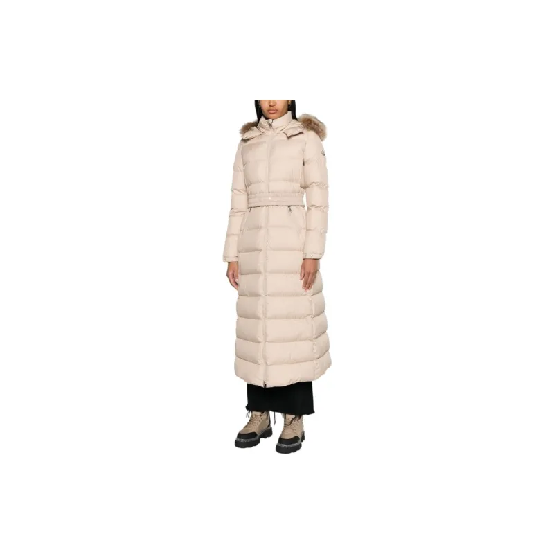 Moncler FUDSON LONG COAT W FAUX FUR HOOD-1