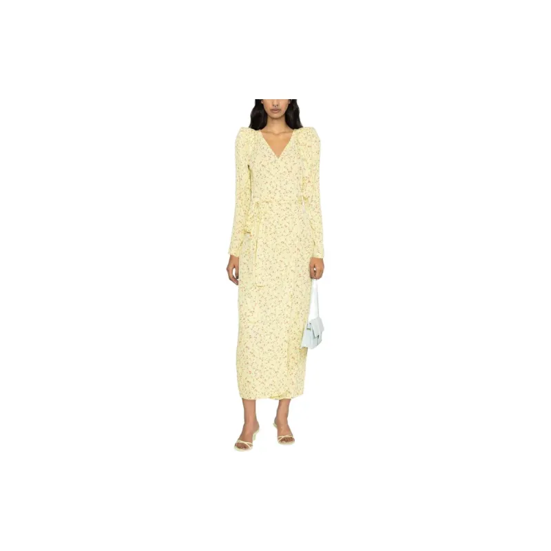 Rotate Long-Sleeved Dresses Women's Yellow-1