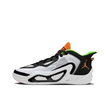 Jordan Tatum 1 Anti Slip Wear Resistant Low Top Children's Basketball Shoes Black White Teenagers