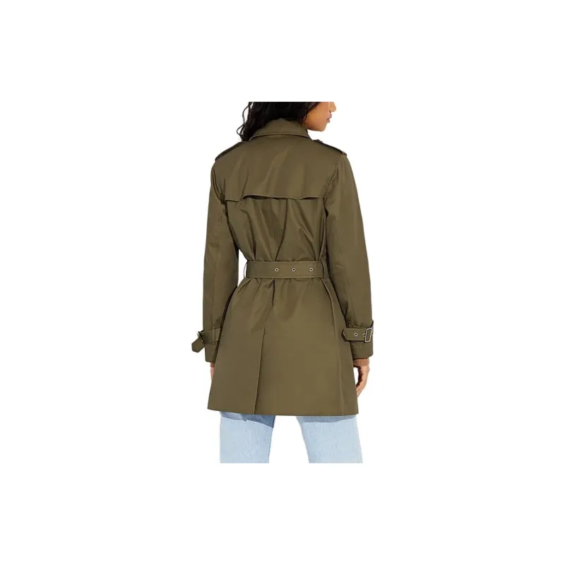 COACH SS24 Trench Coat Women's Dark Fern Green-2