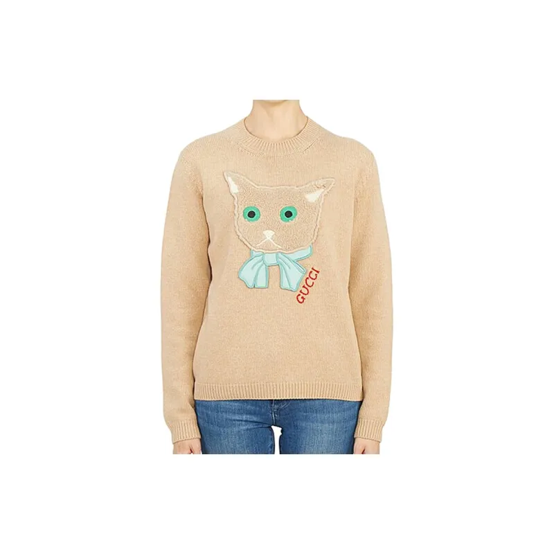 GUCCI FW21 Loose Fit Sweater Women's Yellow-2