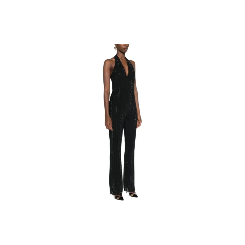 Patrizia Pepe Crystal embellished Halterneck Jumpsuit-3