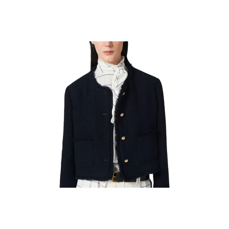MIU MIU SS24 Jackets Coats Women's Marine Blue-3