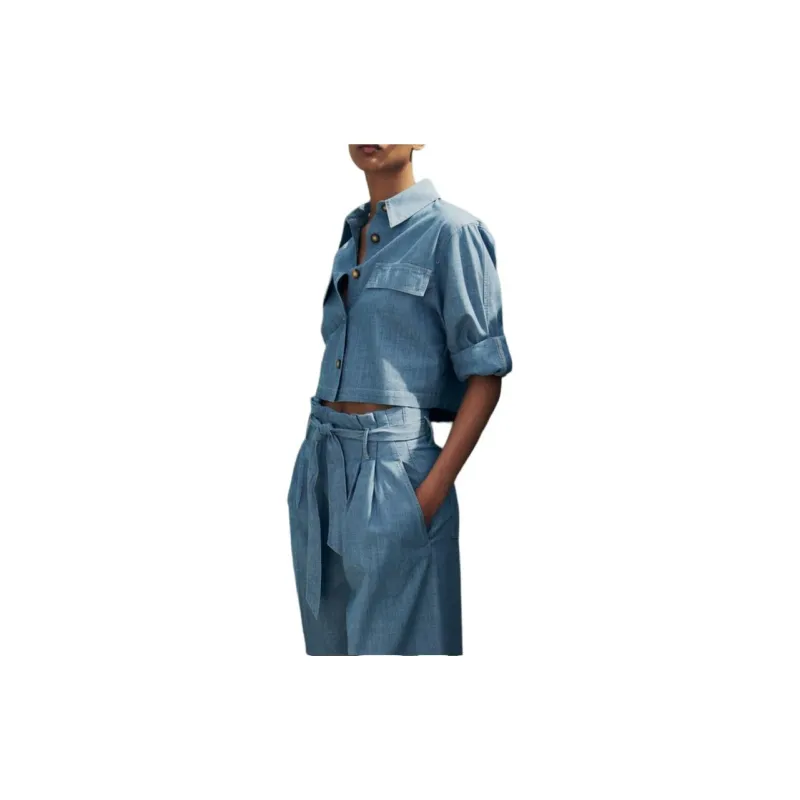 ZARA Shirts Women's Light Blue-3