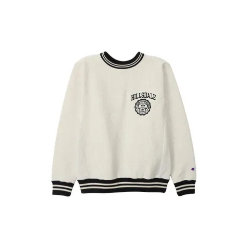 Champion Reverse Weave Sweatshirts Unisex Oatmeal/Black