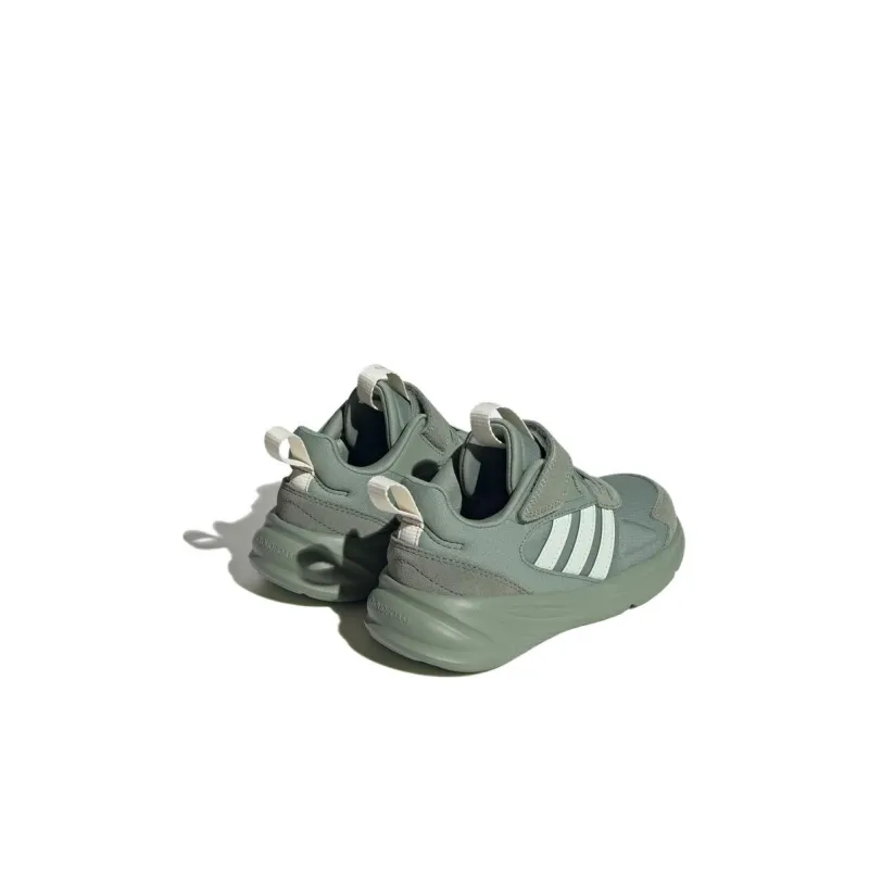 Adidas Neo Ozelle Breathable Anti Kick Low Top Kids' Running Shoes Gray Green Kids'-3