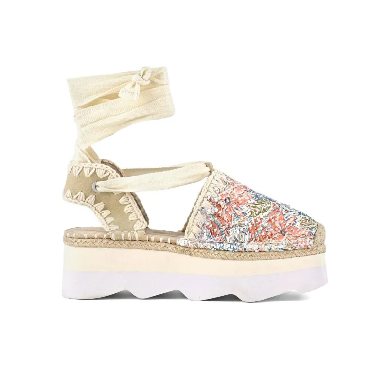 MOU Espa Casual Single Shoes 5.5cm Women's Beige-1