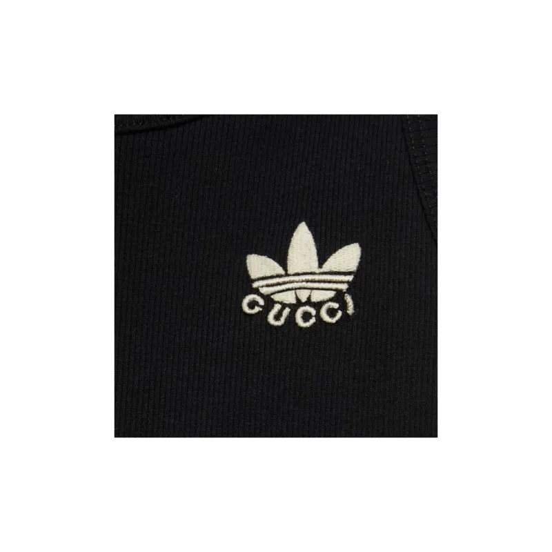 GUCCI X Adidas Cotton Tank Top Black-3