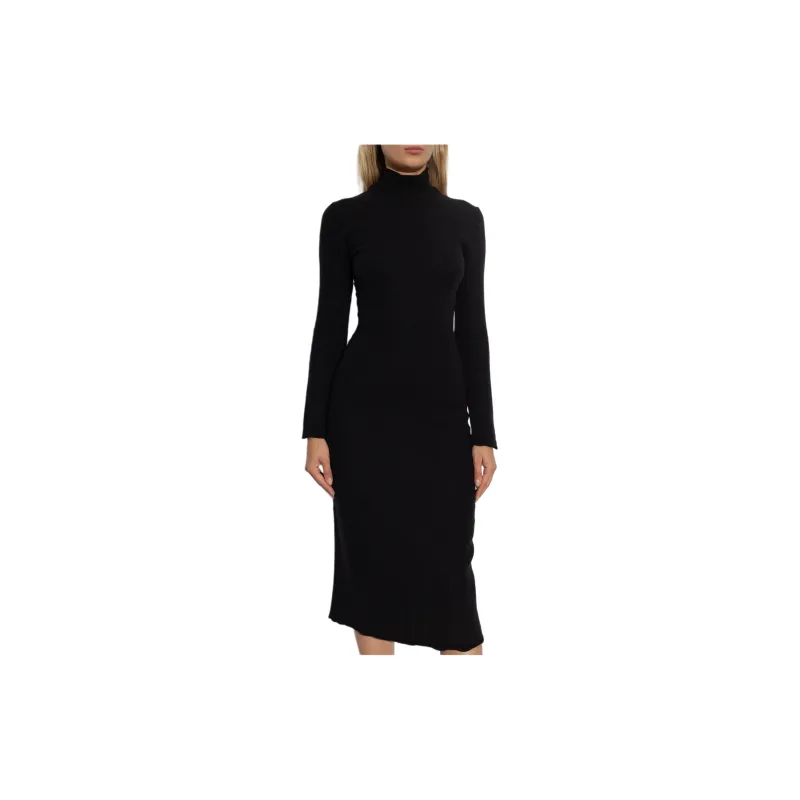 Bottega Veneta High Neck Knitted Midi Dress-2