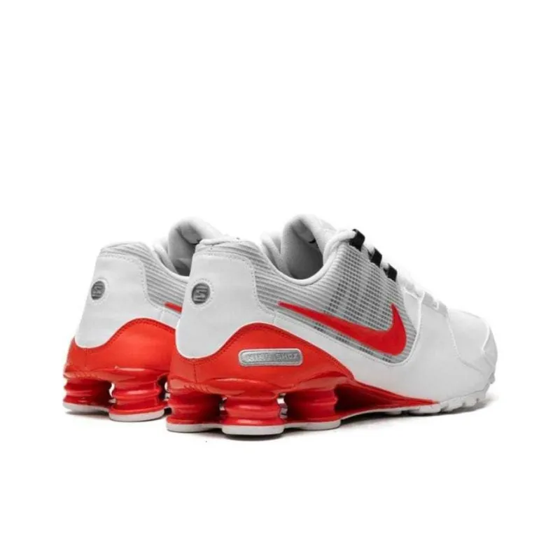 Nike NK Sho Anti Slip Wear Resistant Low Top Casual Running Shoes Men's White Orange-3