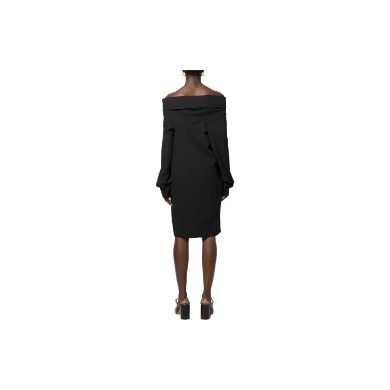 MM6 Maison Margiela Long Sleeved Dresses Women's Black-2