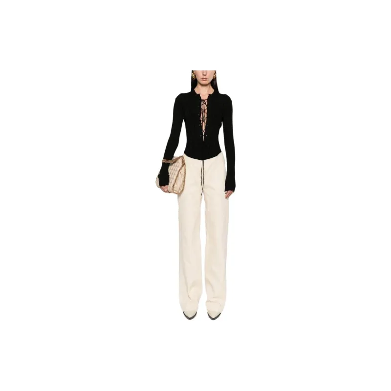 Stella McCartney Lace Up Ribbed Knit Jumper-1