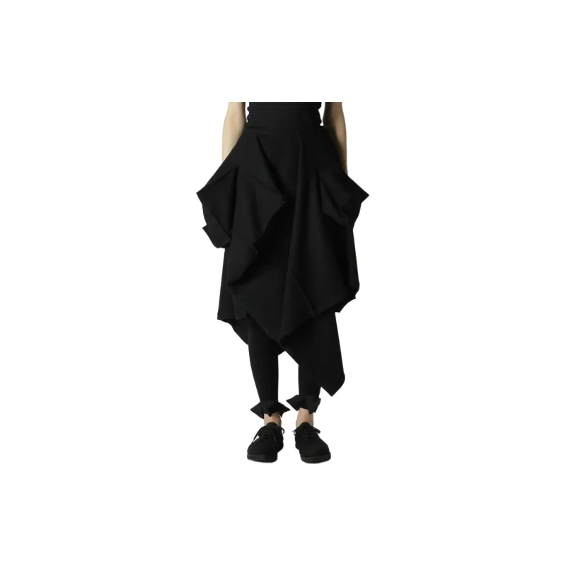 Yohji Yamamoto Melton Asm Box Detail Skirt-2