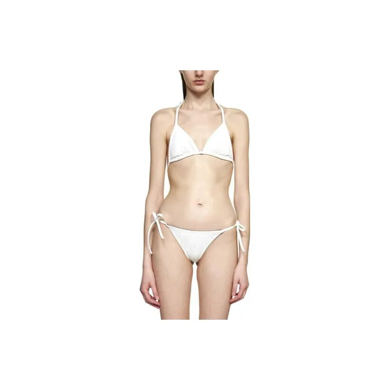 FENDI Jacquard Ff Motif Two Piece Swimsuit White-2