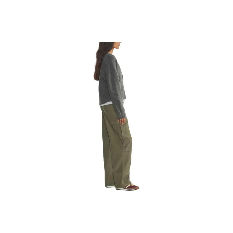 ARITZIA FW24 Tna Perry Cardigan Sweater Women's Heather Charcoal/Stone Phoebe Zhennan Charcoal-3