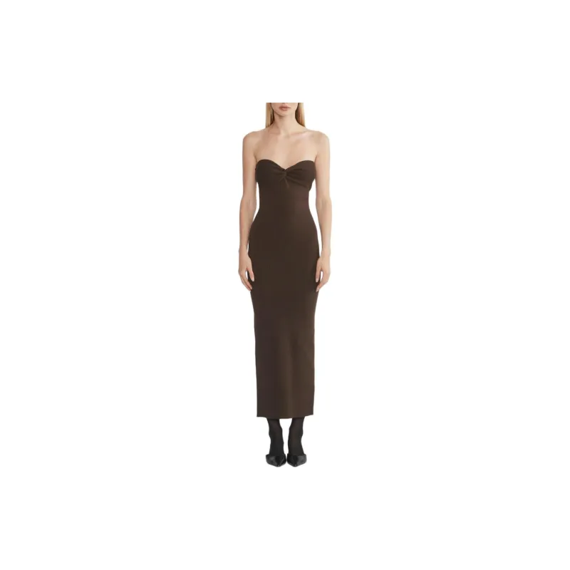 ARITZIA Babaton Lasting Tube Dress Sleeveless Dress Women's Rich Mocha Brown/Deep Mocha Brown-2