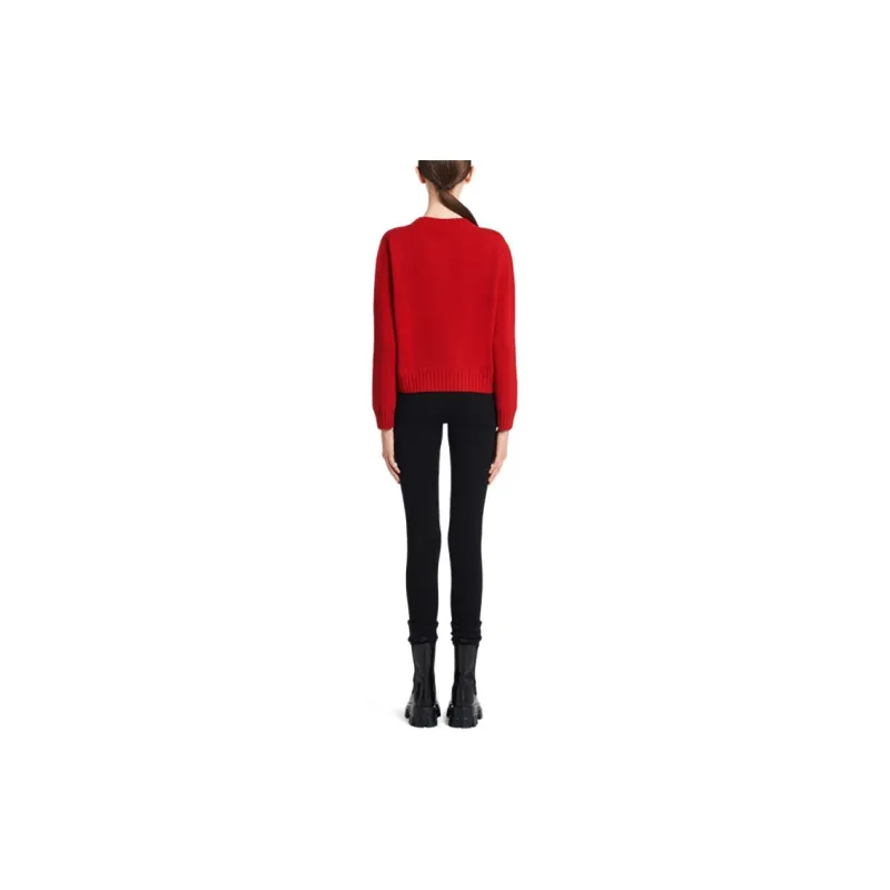 PRADA Logo intarsia Cashmere Jumper-2