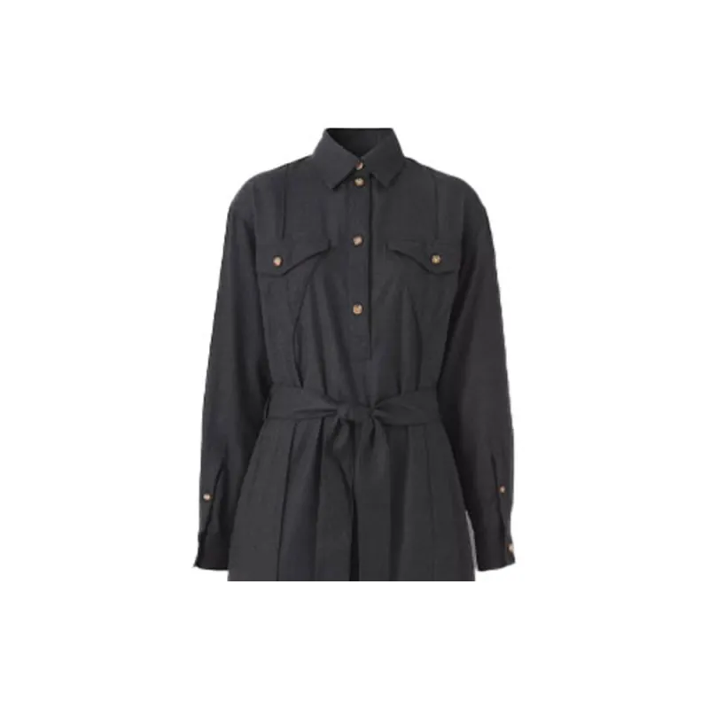 Burberry Long Sleeved Dress Women's Black-4