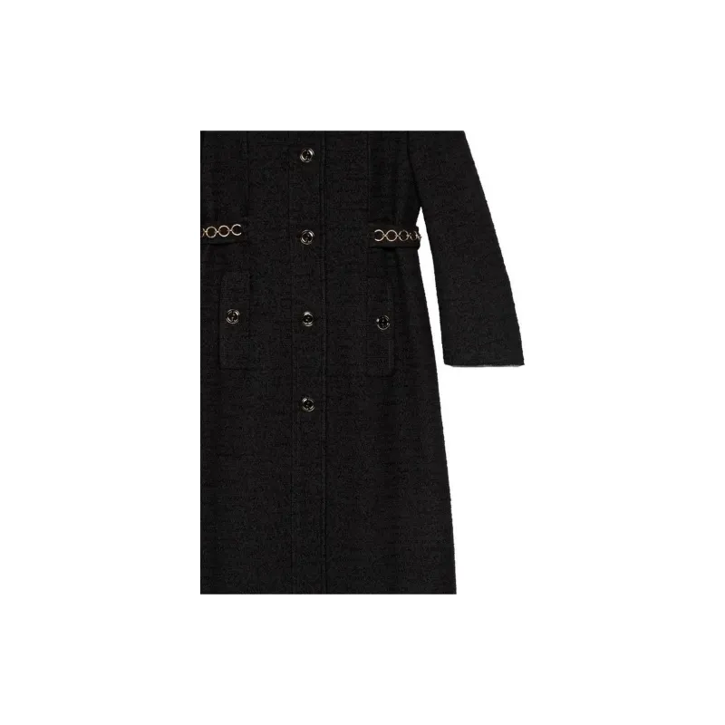 GUCCI Buttoned Bouclé Coat-2
