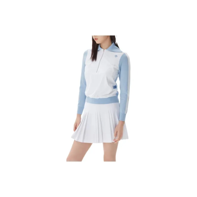 DESCENTE Golf Sweaters Women's Blue-4