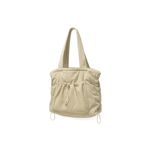 LIVEBOX EN DIRECT Nylon Shoulder Bag Large Size Women's Ecru/Gray/Khaki