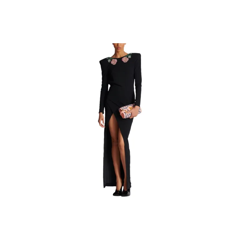 BALMAIN Sequinned Backless Gown-3