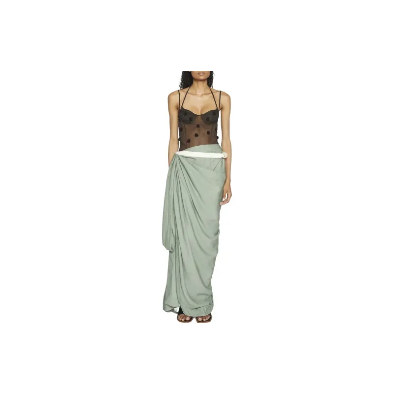 Jacquemus La Jupe Gathered-detail Maxi Skirt-1