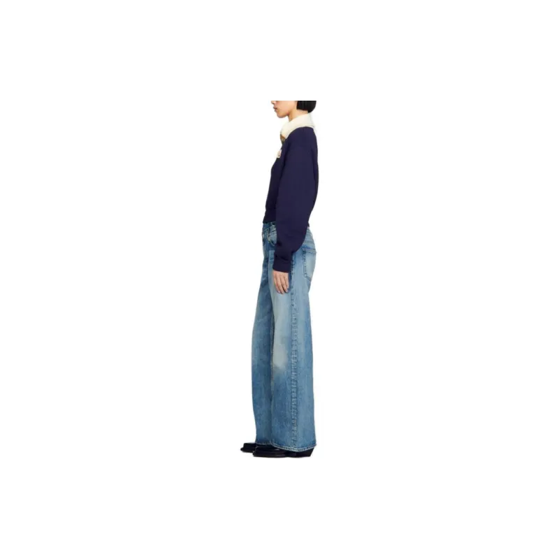 Sandro Sweatshirt Women's Dark Blue-3
