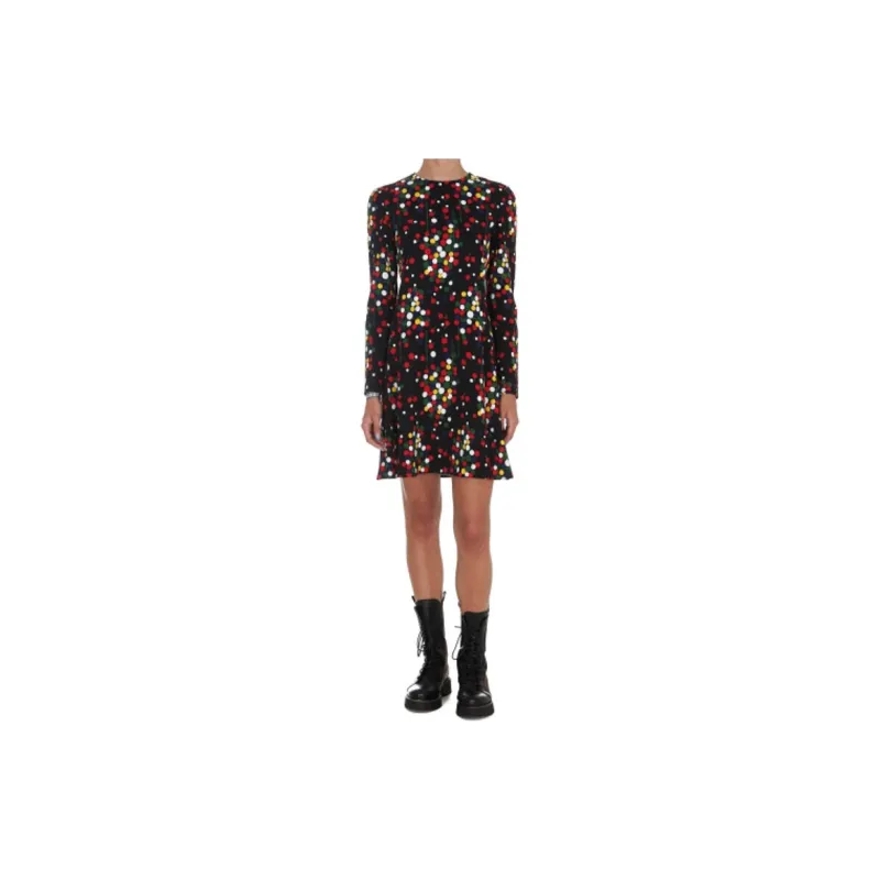 SAINT LAURENT Confetti-Print Flared Dress-2