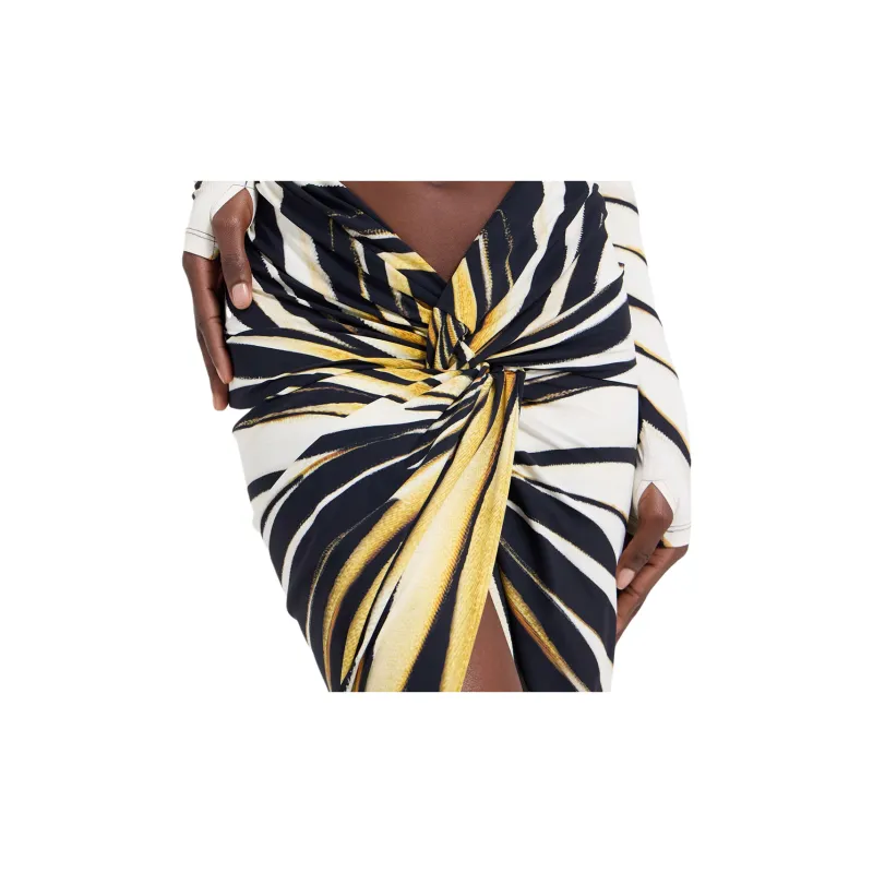 Roberto Cavalli Ray Of Gold print Pareo-3