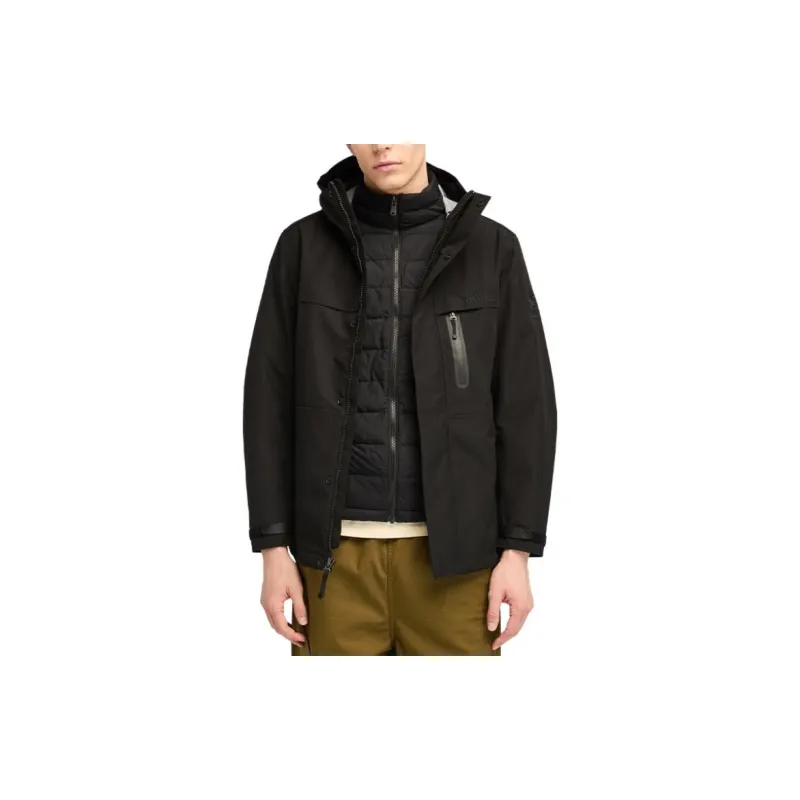 Timberland City Outdoor Waterproof And Windproof To Keep Warm Windbreaker Jacket Men's Black-4