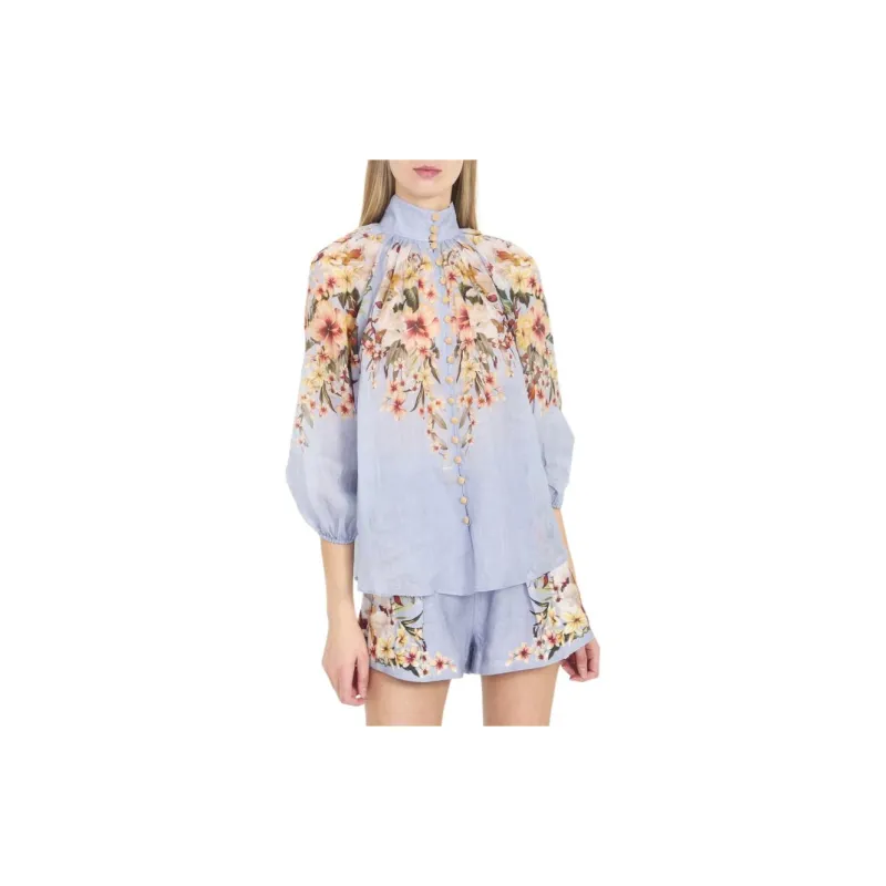 Zimmermann Lexi Billow Floral-print Blouse-3