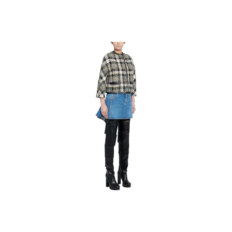 Alexander McQueen Kickback Draped Denim Skirt-3