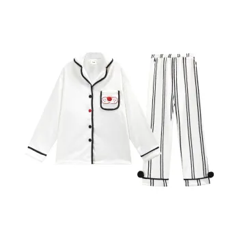 YSO Cool Cat Series Pajama Set Women's Iridescent White