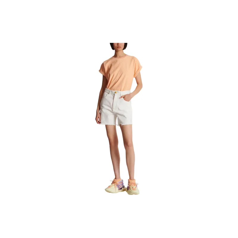 BALMAIN Denim Shorts Women's White-1