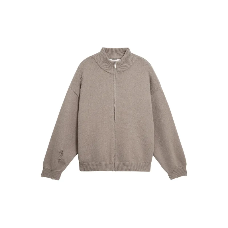 Bodydream Loose Fit Casual Stand Collar Sweater Vintage Knitwear Unisex-0